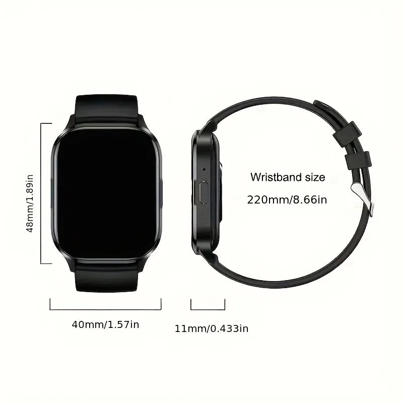 Simple and Stylish Women's Smartwatch, AMOLED HD Screen/Men's Smartwatch Wireless Calling Voice Assistant