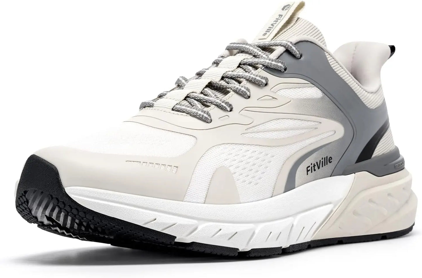 FitVille Comfortable Extra Wide Walking Shoes for Men/Lightweight Men[s Walking Shoes Wide Width Non Slip Cushioned