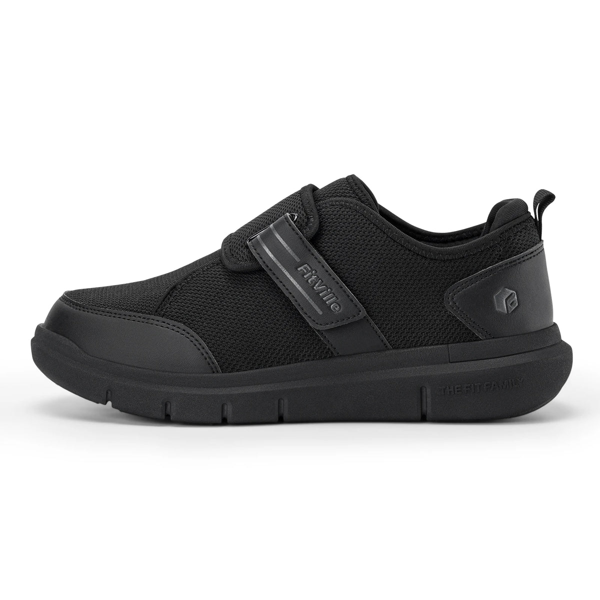 FitVille Diabetic Shoes for Men Extra Wide Hook and Loop Walking Shoes/for Elderly for Swollen Feet Foot Pain Relief Neuropathy Shoes