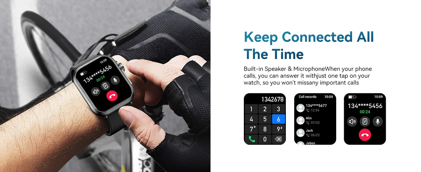 SENBONO Smart Watch for Men Women With 1000mAh Battery 100Day Standby Time/Fitness Tracker IP68 Waterproof Watch for Android iOS