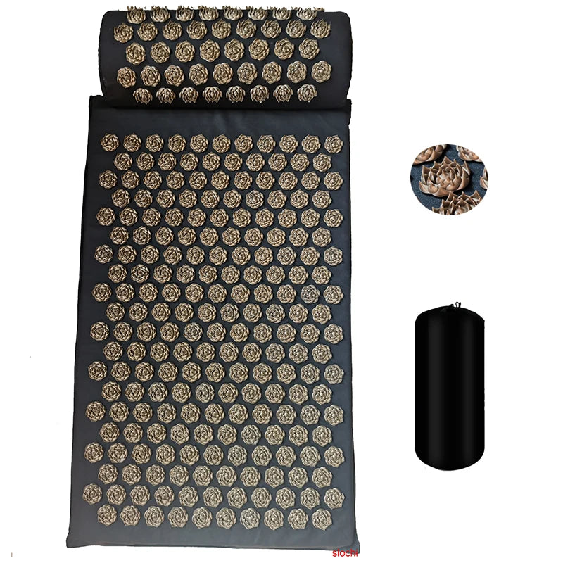 Massager Mat Shakti Mat Massage Yoga Mat Acupressure Relieve Stress/Back Body Pain Spike Mat Acupuncture Massage Cushion
