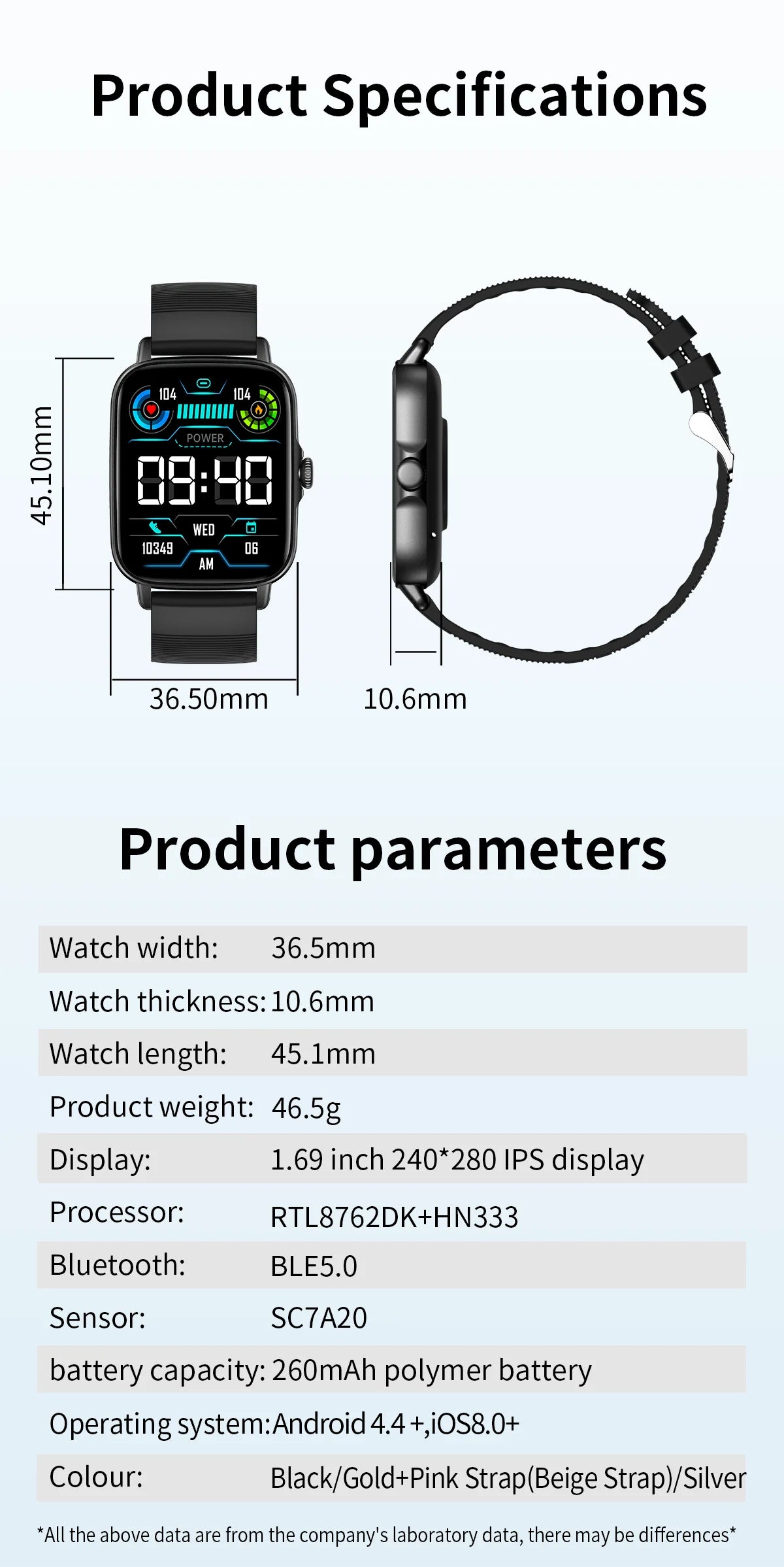 2026 Smart Watch for Men Women Fitness Tracker with Heart Rate/Sleep Monitor Activity Tracker 1.83" HD Waterproof Watch