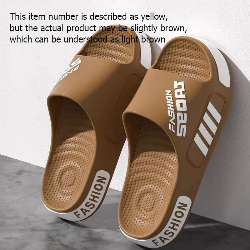 Big Size 48-49 Men Slippers Summer Flat Sole Home Slippers For Men/Open Toe Trend Slides Couple Light Beach Shoes Sandals
