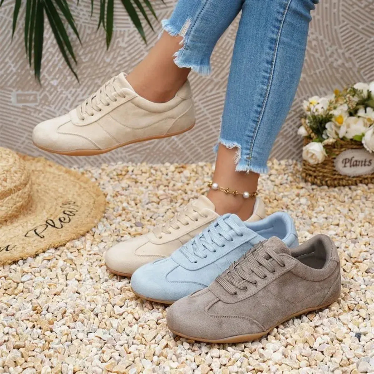 Women's Casual Flat-Soled Non-Slip Wear-Resistant Sport Spring/Autumn Round-Toe Soft And Comfortable Women Single Shoes