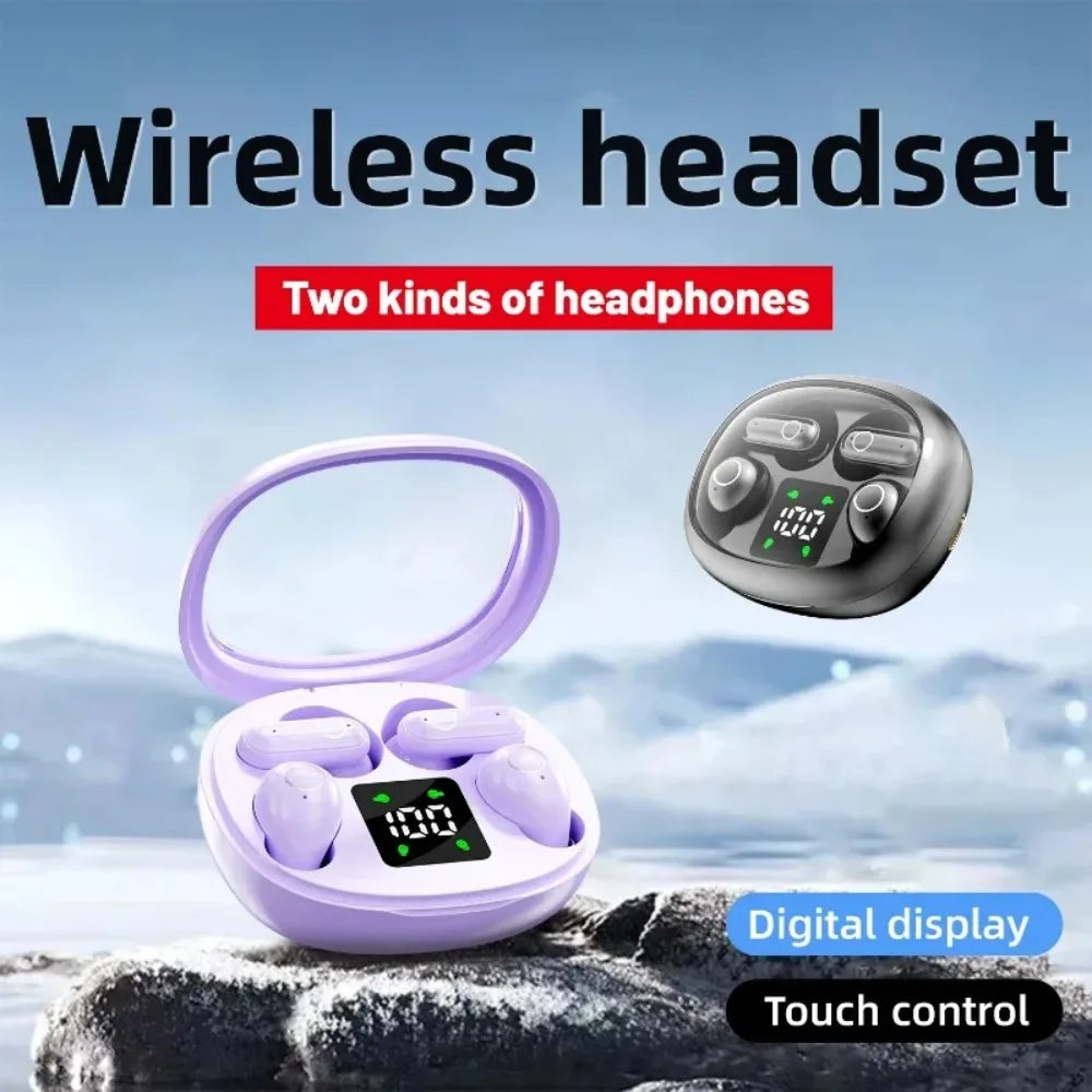 New Dual Wireless Bluetooth Earphones, HiFi Sound Low Latency/Noise Reduction Earbuds for iPhone Android