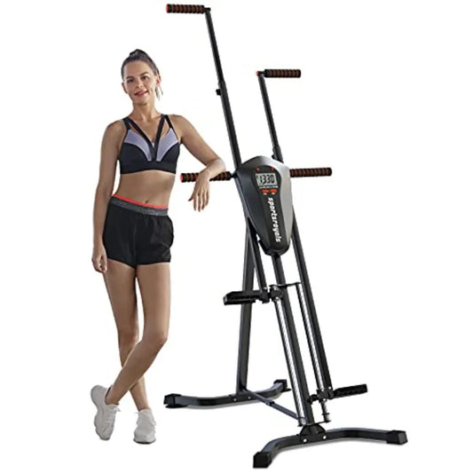 Vertical Climber, Folded Climbing Cardio Exercise Equipment Full Body Workout/for Women Men, Stair Climber with 5 Height Adjustable