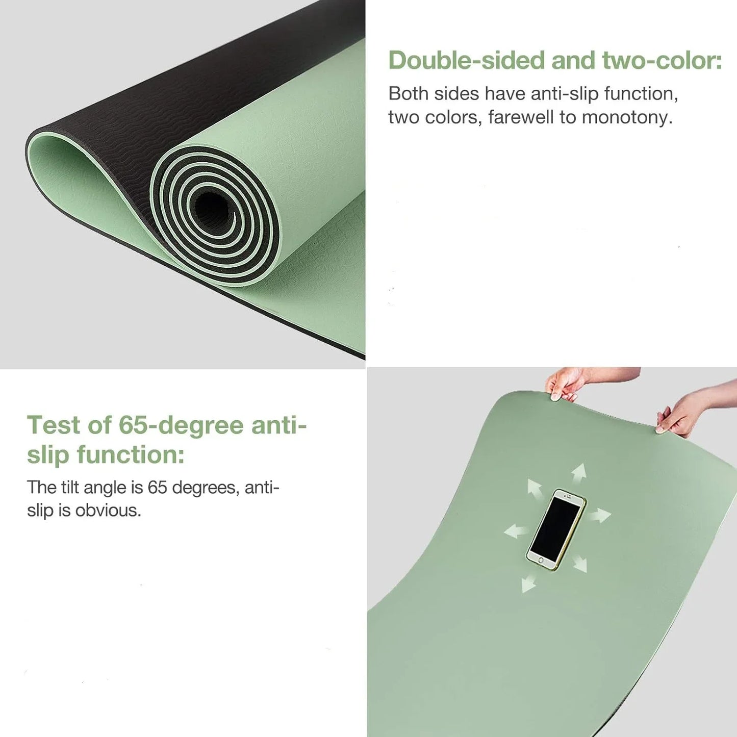 TPE yoga mat is environmentally friendly odorless elastic waterproof/ and anti slip It is a professional yoga mat