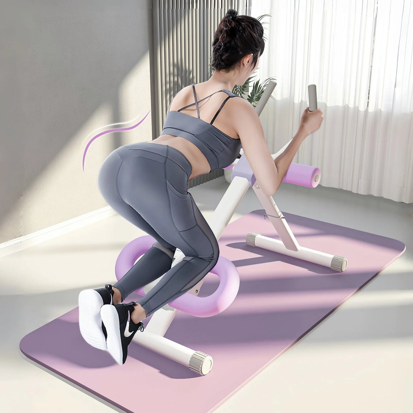 Ab Workout Machine Abdominal Adjustable Folding Crunch/Trainer Core Machine Full Body  Equipment for Home Gym