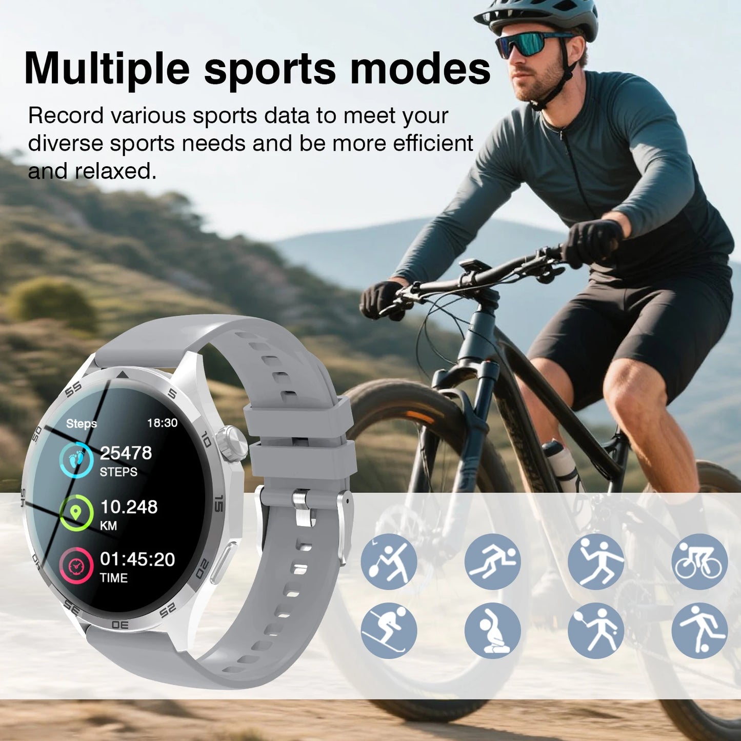 New Full Touch High Definition Men's & Women's Sports Smartwatch Features/Answering Calls, Motion Tracking For Android & Iphone