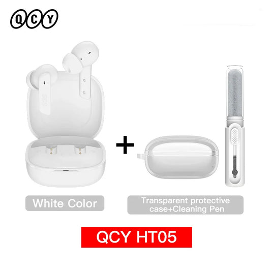 QCY HT05 ANC Wireless Earphones 40dB Active Noise Cancelling Bluetooth/5.2 Headphones 6 Mic ENC HD Call Headset TWS Earbuds