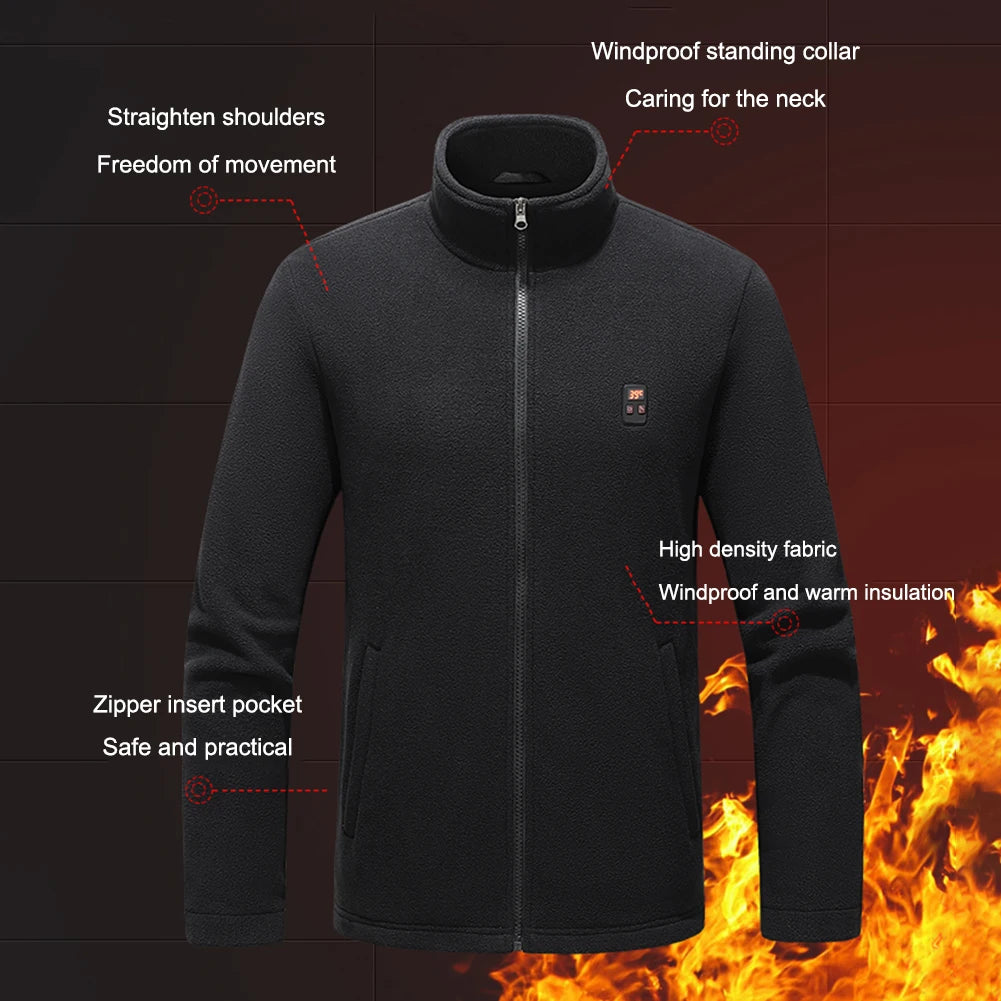 9 Heated Area Intelligent Heating Coat USB Charging Heated Jacket/Warm Jackets Coat 3 Gear Electric Heating Vest