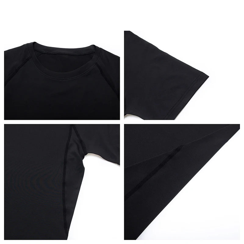 Men Short Sleeve t-Shirt Quick Dry Compression Shirts Fitness/Gym t-Shirts Sport Bodybuilding Shirt Running Football Tee Shirts