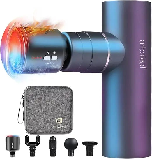 arboleaf Thermacool Massage Gun Deep Tissue with Heat and Cold Head/Full-Metal Electric Portable Hand Held Massager Gun for Back