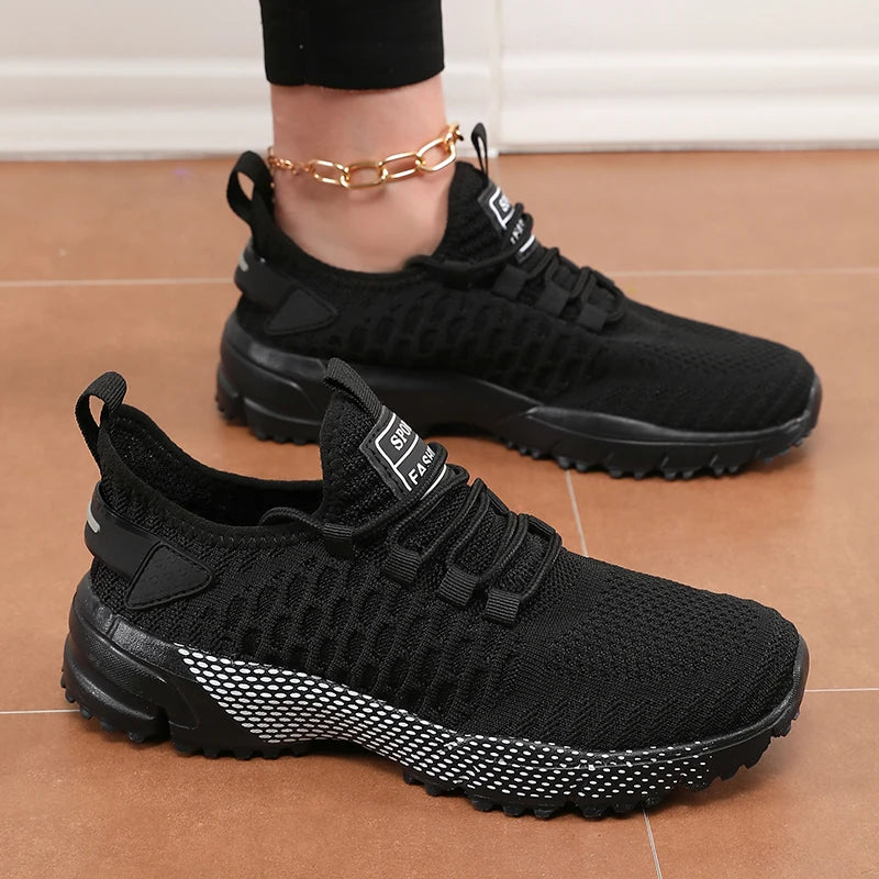 Women's Running Shoes Mesh Breathable Comfortable/Non Slip Sneakers Lightweight Fashionable Women's Vulcanized Shoes