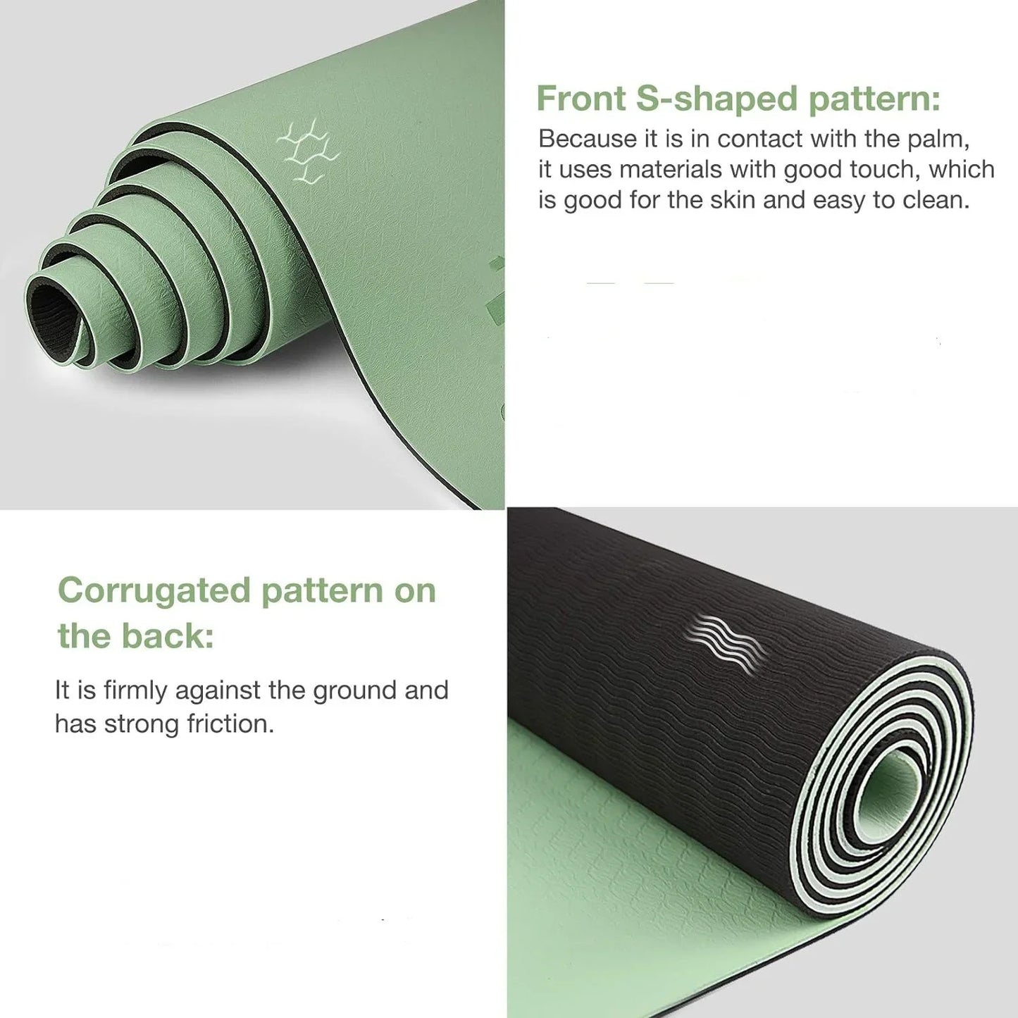 TPE yoga mat is environmentally friendly odorless elastic waterproof/ and anti slip It is a professional yoga mat