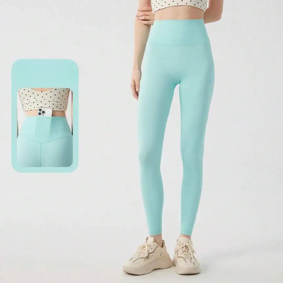 Women High Waist Peach Butt Lifting Scrunch Yoga Leggings/Compression Running Gym Tights Quick Dry Elastic Sports Pants