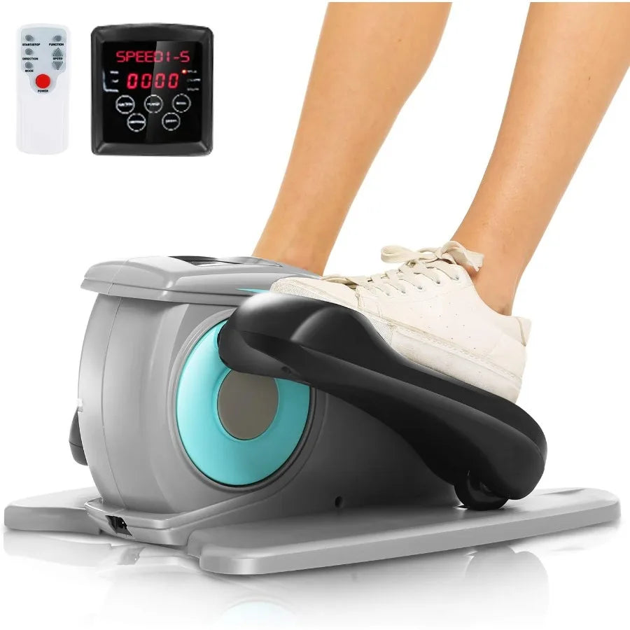 Under Desk Elliptical Machine Quiet Pedal Exerciser for Seniors Office & Home/Low-Impact Seated Leg Workout Equipment, Smart