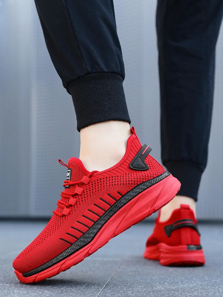 Men's Running Shoes Jogging Breathable Mesh Cushioning/Non-Slip Outdoor Shoes Couple Trainer Race Sneakers