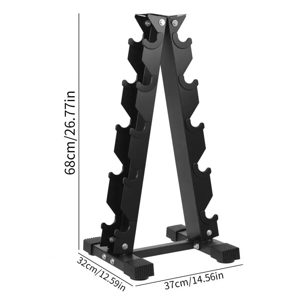 5-Tiers Dumbbell Rack Home Sports Fitness Equipment/Storage Holder Weight Support Dumbbell Floor Bracket Space Saver