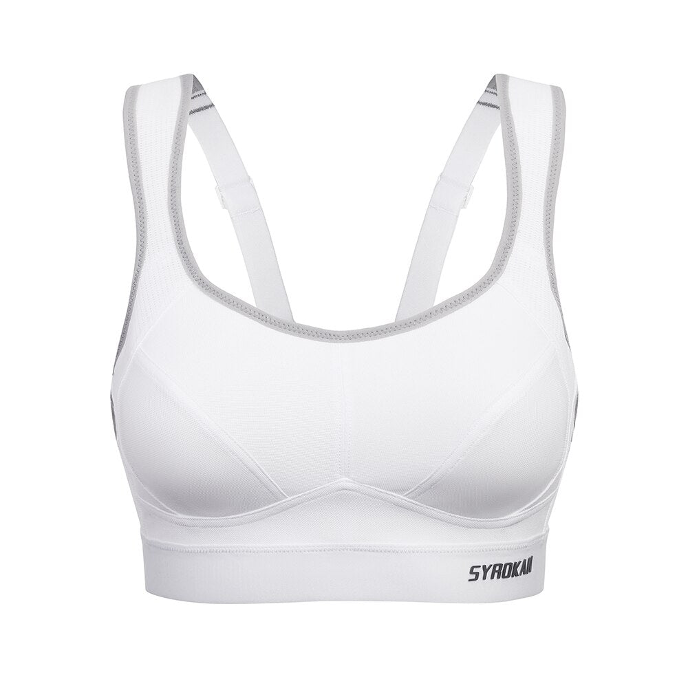 Women Sports Bra Criss Cross/High Impact Adjustable Straps Wireless