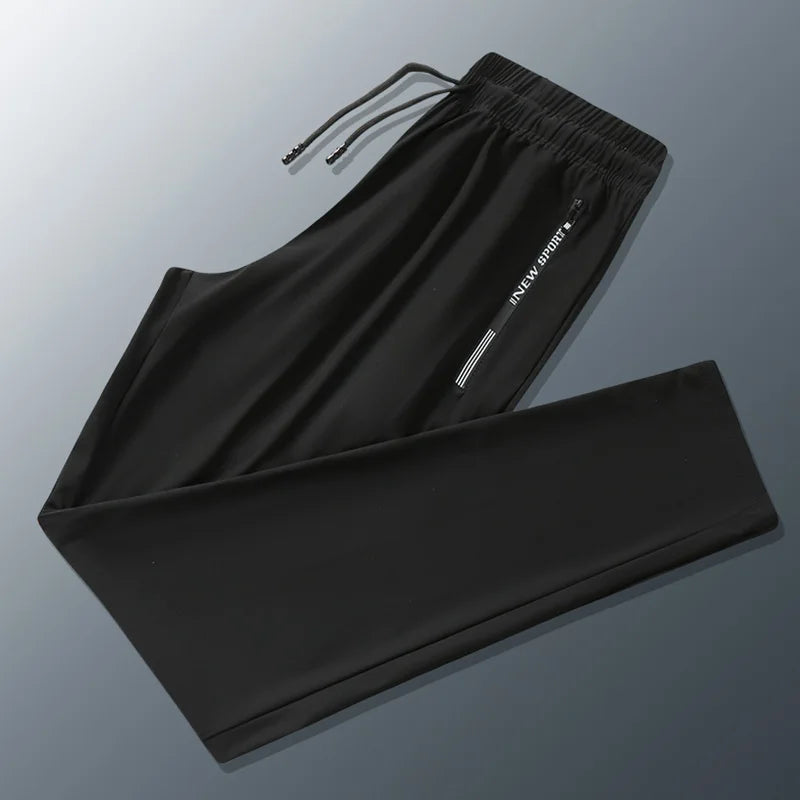 Summer Men Casual High end Ice Silk Pants Sports Pants/Quick-Drying Men's Trousers Sweatpants Male Elastic Plus Size 8xl 7xl 6xl