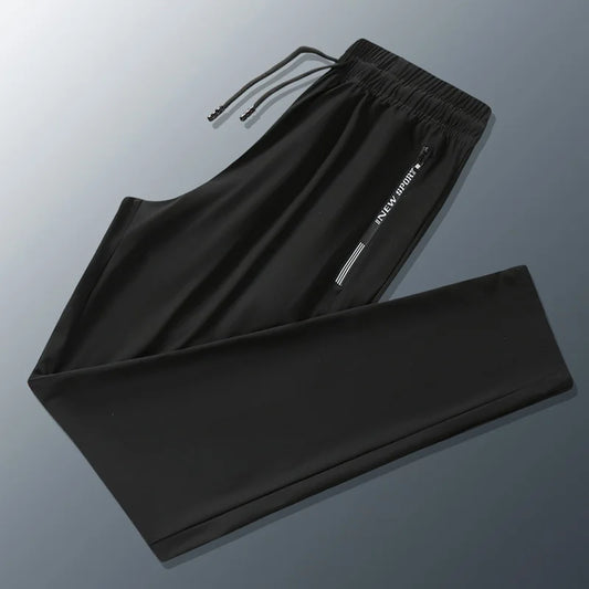 Summer Men Casual High end Ice Silk Pants Sports Pants/Quick-Drying Men's Trousers Sweatpants Male Elastic Plus Size 8xl 7xl 6xl