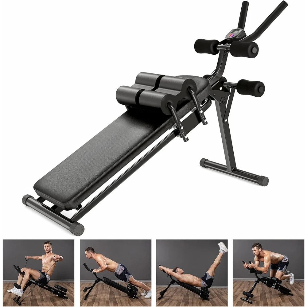 Adjustable Folding Sit Up Bench Workout Abdominal Exercise Equipment Bench/Slant Bench for Strength Training Fitness