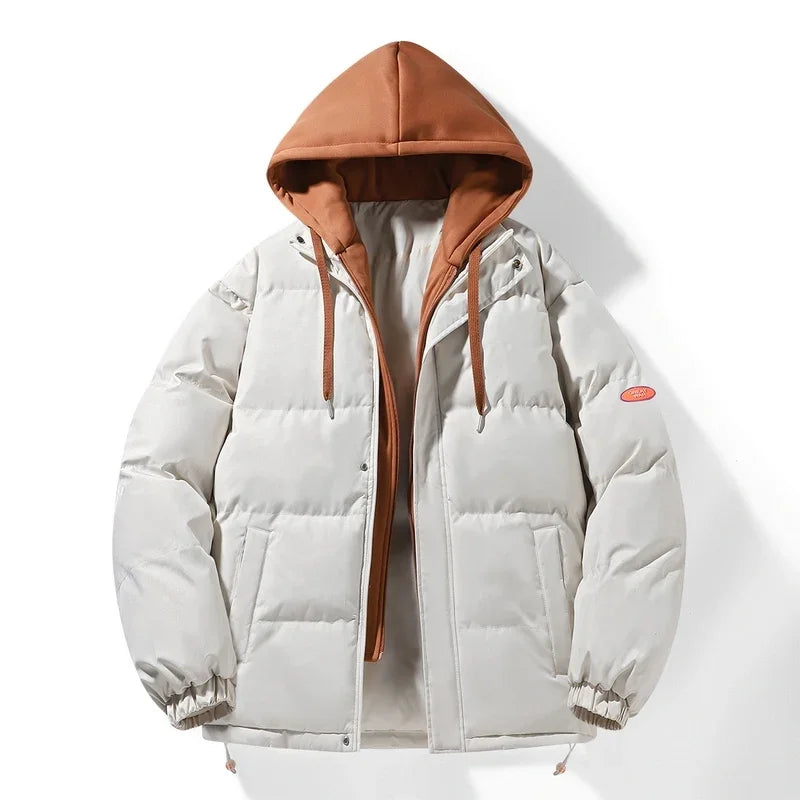 Fashion Men's Hooded Parka Jackets Thick Warm Outdoor Streetwear/Casual Winter Quality Male Puffer Jacket Couple Coats