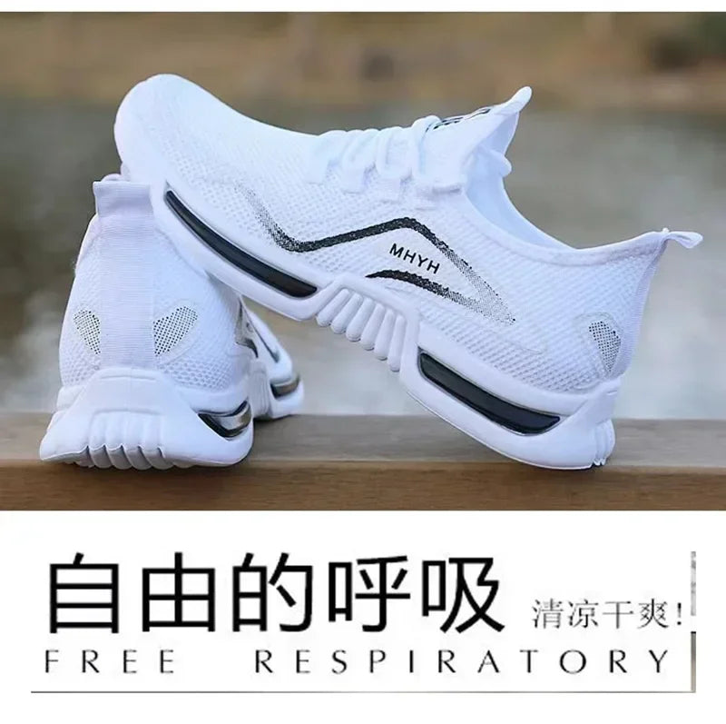 Men Shoes Slip on Fashion Sneakers Male Sport Running Shoes/Breathable Gym Training Walking Tennis Shoes Non Slip Workout Flats