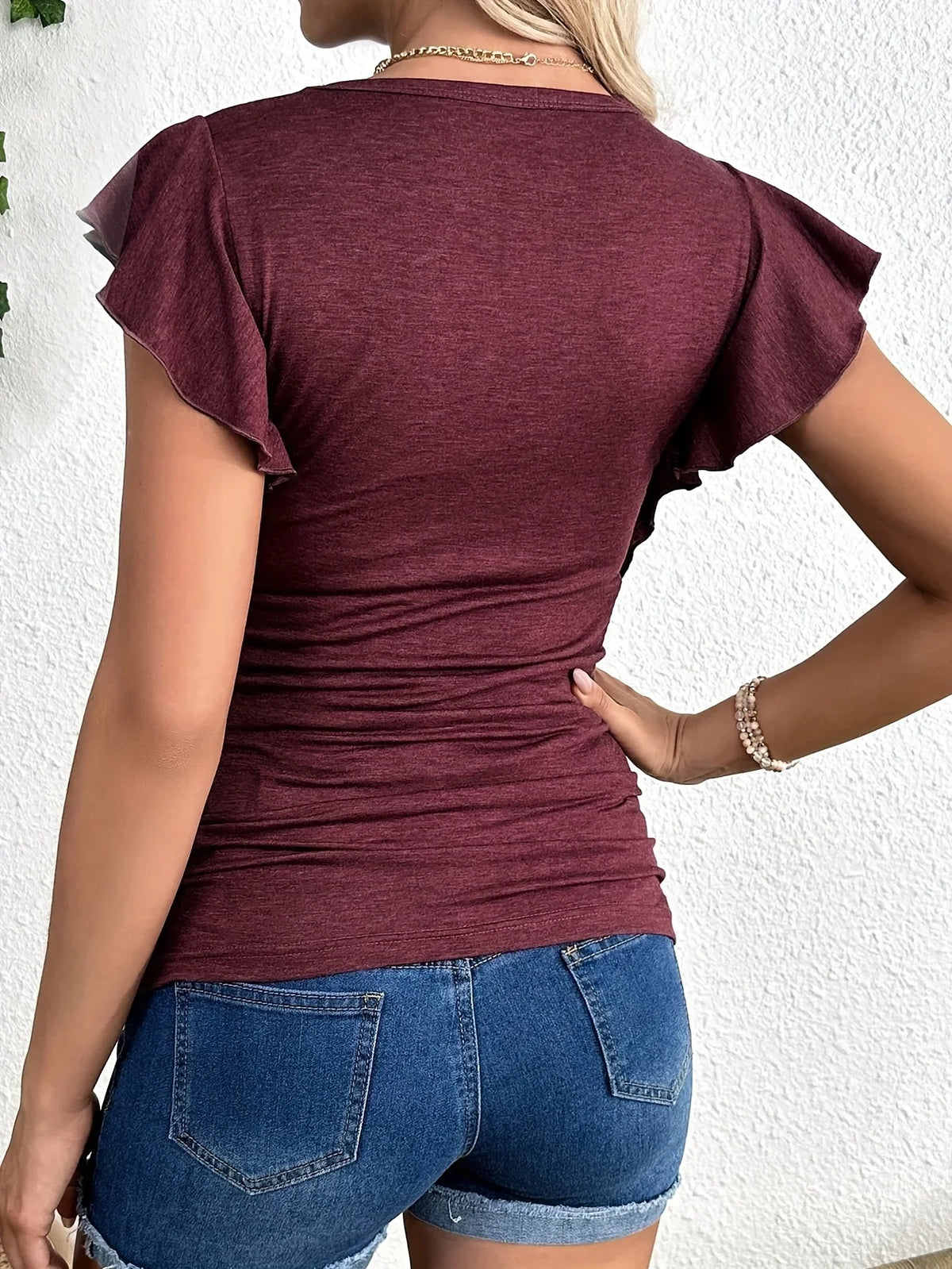 Maternity Shirt, Sporty & Casual Style/Summer Comfortable Red T-shirt Maternity Wear