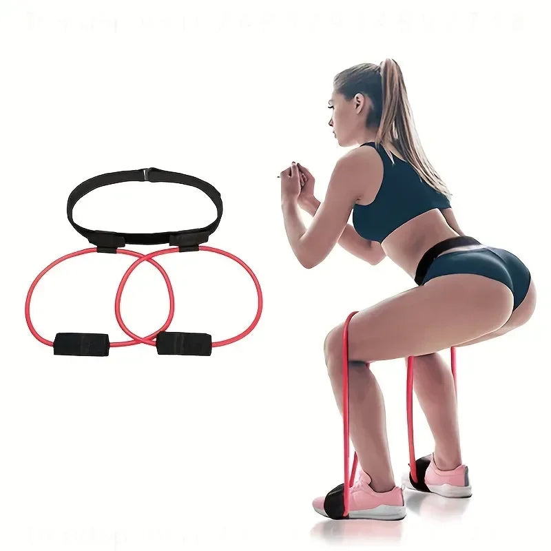 Yoga Leg Butt Lifting Elastic Traction Belt Hip Fitness/Stretch Resistance Band Elastic Rope for Workout Training