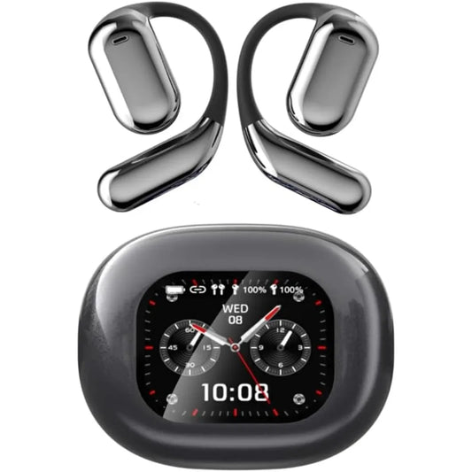Open Ear Earbuds, Wireless Bluetooth 5.4, IPX7 Waterproof/Bone Conduction, Touch Screen, Ear Hooks, for Running & Fitness