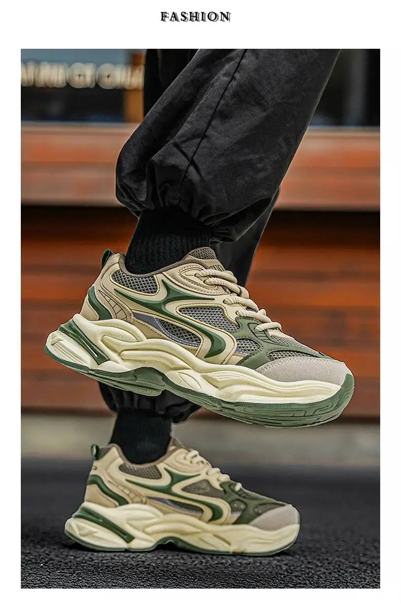 New Style Heightening Casual Thick Bottom Anti-Slip Wear-Resistant/Lightweight Men's Sport Shoes Comfortable Spring