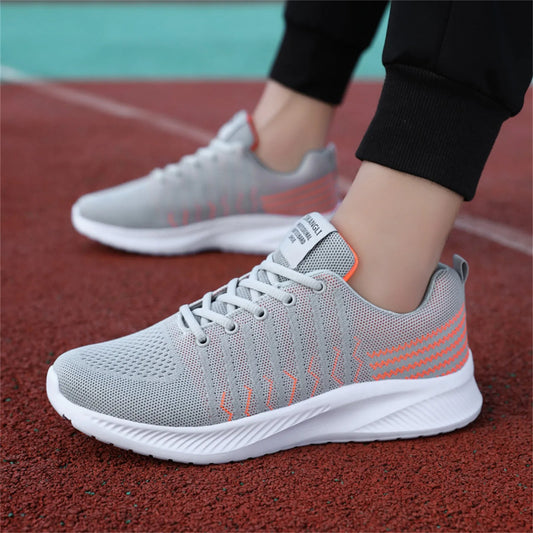 Men Soft Sole Colorblock Mesh Lace Up Casual Shoes/Comfortable Breathable Sneakers Walking