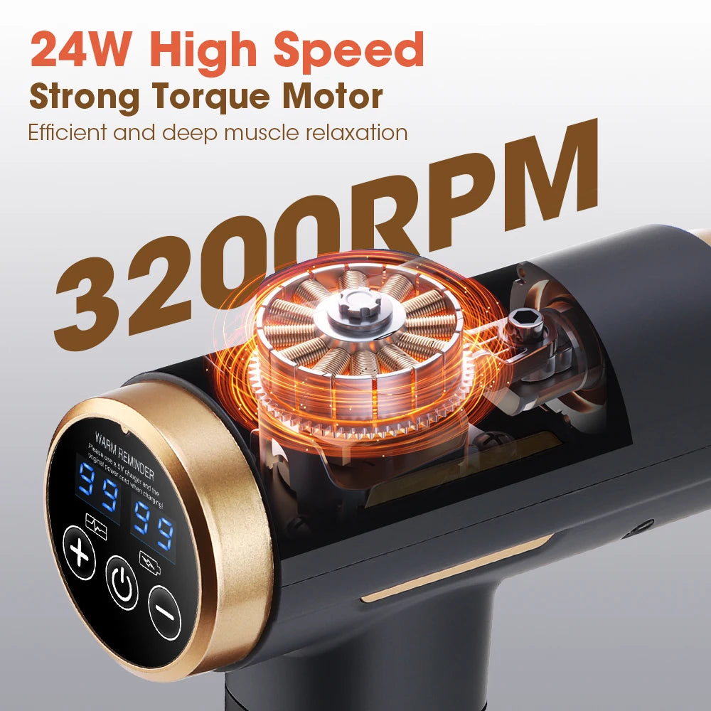 Electric Massage Gun 99 Levels High-Frequency Vibration Powerful/Fascia Gun for Body Muscle Relief Arm And Leg Massager