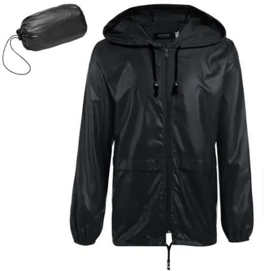 Men's Packable Rain Jacket Lightweight Waterproof Raincoat/with Hood Outdoor Rain Gear Travel Hiking Cycling