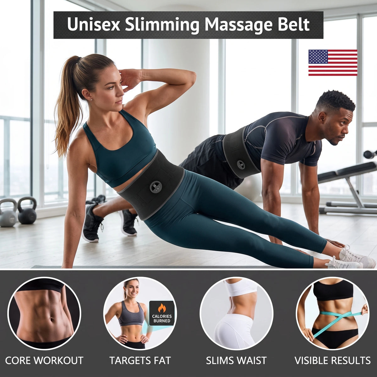NEW Waist Massager Portable USB Charging Shaper Electric Arm/Hip Leg Trainer Body Shaping Belt Fitness Massager