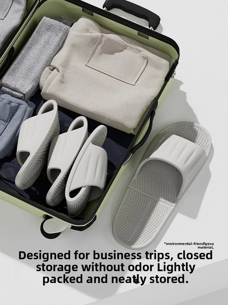 Foldable Travel Slippers for Men & Women Portable Hotel Bathroom Sandals/Packable Beach Shoes for Shower & Pool New Design
