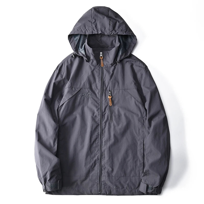 Windbreaker Men Tactical Jacket Waterproof Outdoor Hooded Coat/Sports Military Size S-5XL Field Climbing Thin Outwear