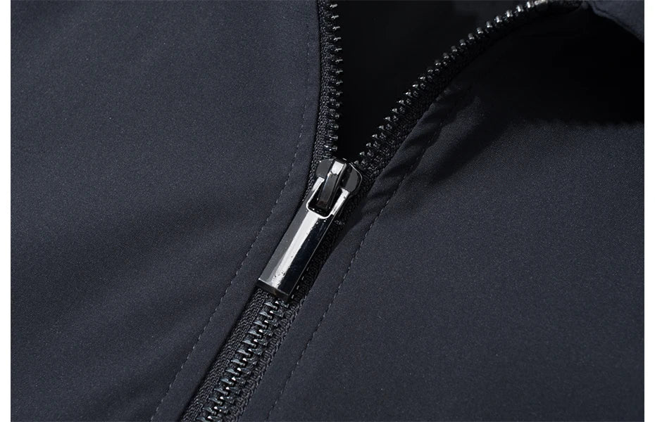 Men's Lightweight Windbreaker Jacket Full Zip Casual Jacket/Water-Repellent Coat with Zip Pockets Golf Work Outdoor