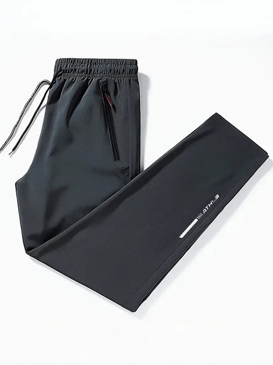 Men's Casual Straight Long Pants Stretch Elastic Waist Jogger/Classic Blue Black Gray Male Brand Trousers Plus Size