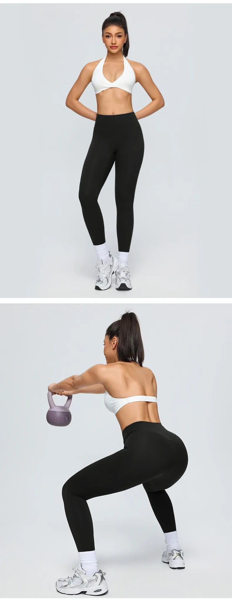 Women's Naked-Skin Yoga Leggings High Stretch Quick Dry Butt Lifting/Tight Fitness Pants for Outdoor Jogging Casual Daily & Street Wear