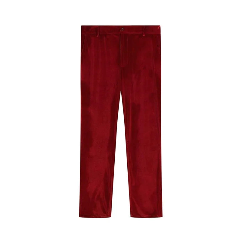 Men s Stylish  Fit Corduroy Trousers Mid Rise Solid Color/Casual Tapered Pants Long Straight Leg Pants