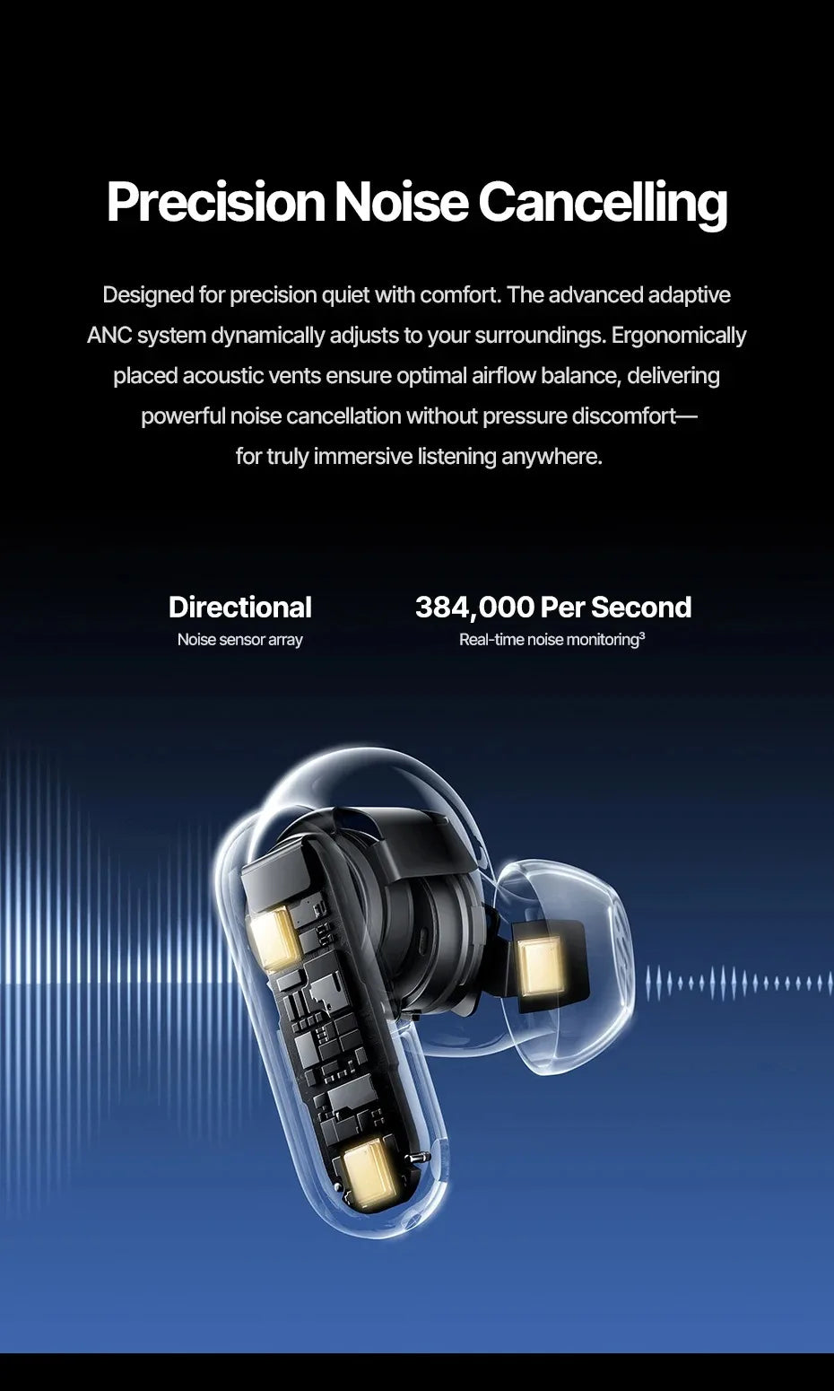 Baseus Inspire XP1 50dB Adaptive ANC Wireless Earbuds/Bluetooth 6.1 Dolby Audio 6 Mic ENC Wireless Earphones