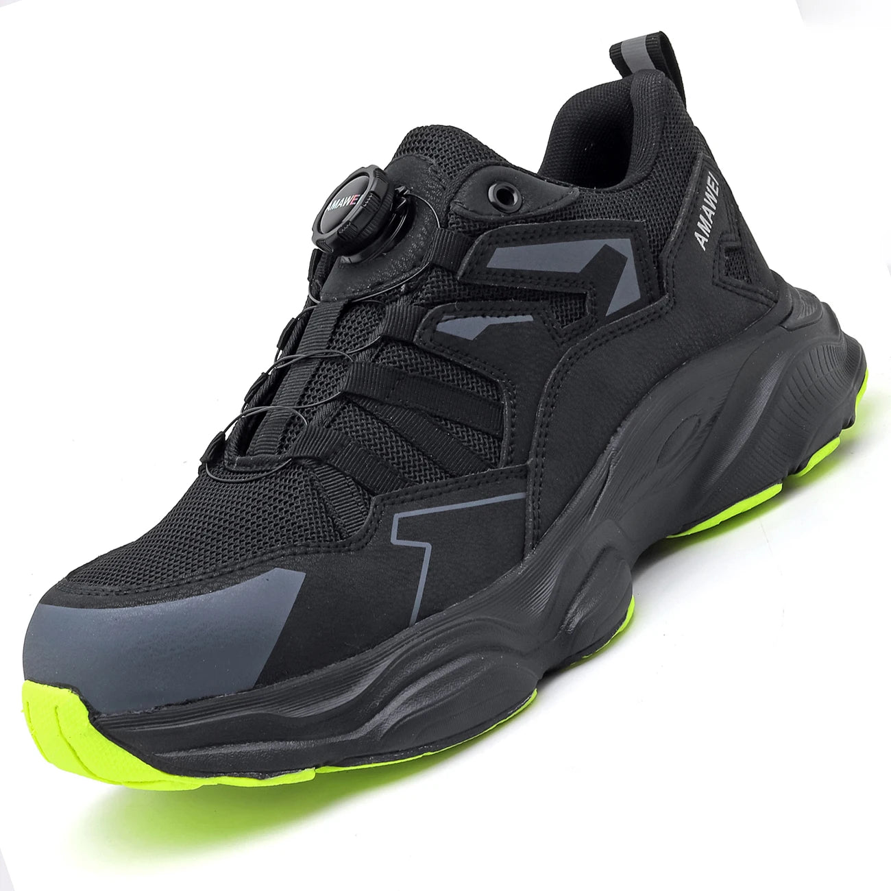 Rotating Button Steel Toe Safety Shoes for Men Lightweight/Work Sneakers Puncture Proof Work Shoes Construction Safety