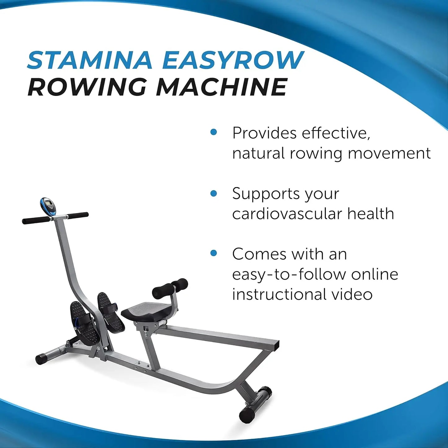 Hydraulic Rower Machine with Smart Workout App/Rowing Machine with Adjustable Resistance for Home Gym Fitness Equipment