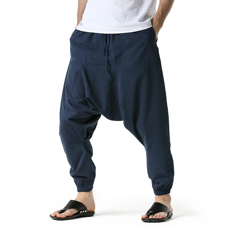 New Men Harem Pants Sweat wear Baggy Casual Yoga Loose Cotton/Sport Jogging Pants Cross Pants for Men Streetwear