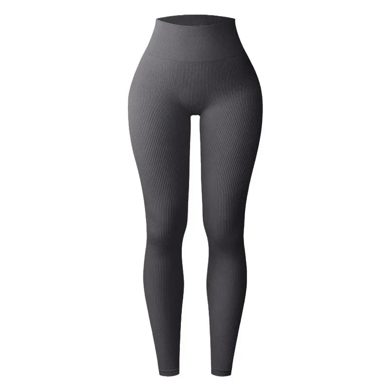 Seamless Knit Yoga Leggings Women Thread Solid Tights Gym Workout Running/Stretchy High Waist Hip Lifting Skinny Gym Leggings