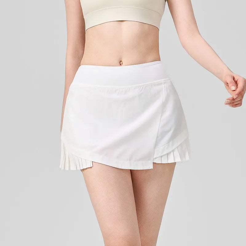 Women 2 in 1 Jogging Shorts Skirts High Waist Fitness/Sport Yoga Shorts Tennis Golf Gym Running Shorts Sports Tight Shorts
