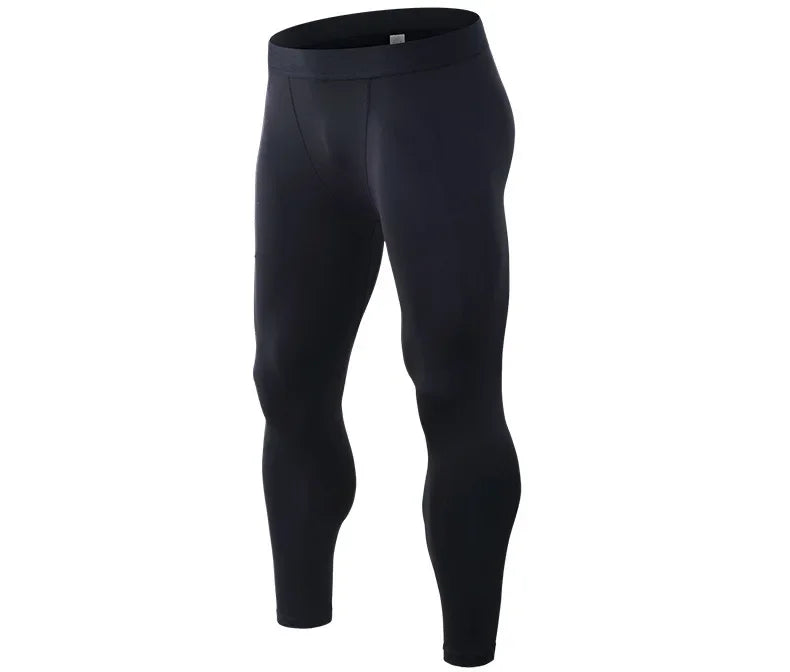 Men's compression sports pants fast drying fitness sports pants/running tight pants training tight pants black